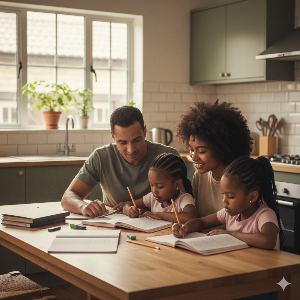 Students studying together